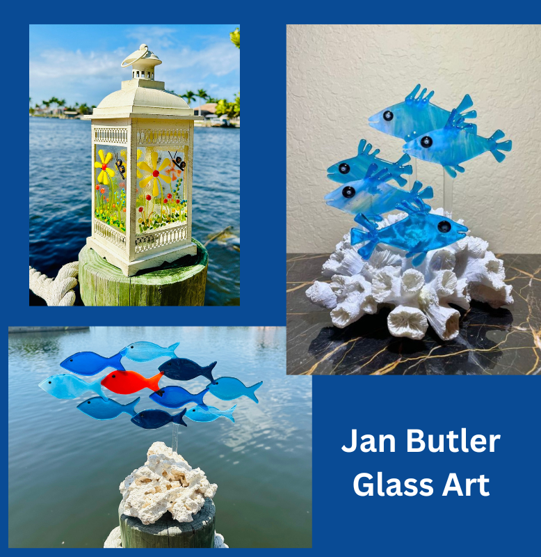 Images of artwork on display in the gallery