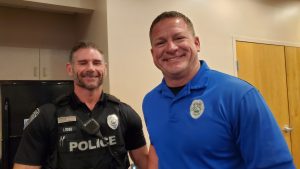 CCPD Officers (l. to r.) Ross and Kuhn at FOCCL Sept. General Meeting